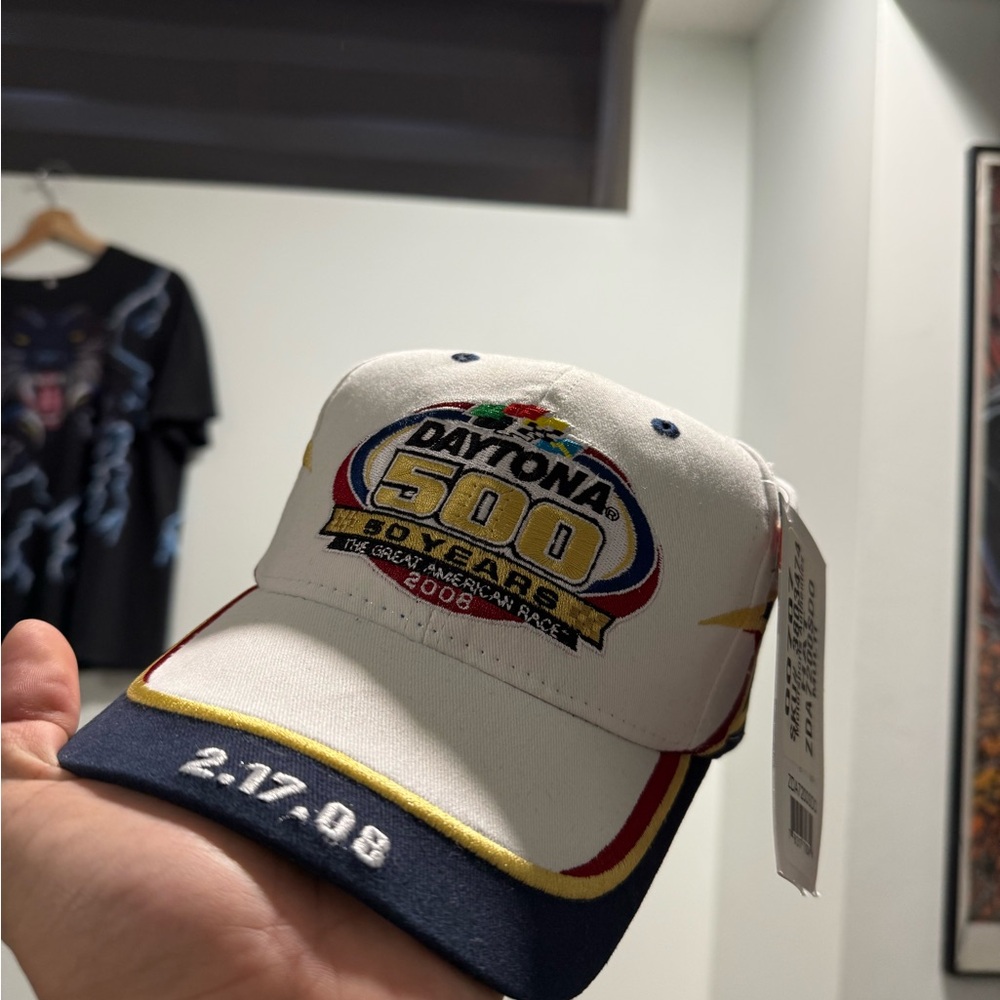 Chase Authentics White and Blue Daytona 500 Hat